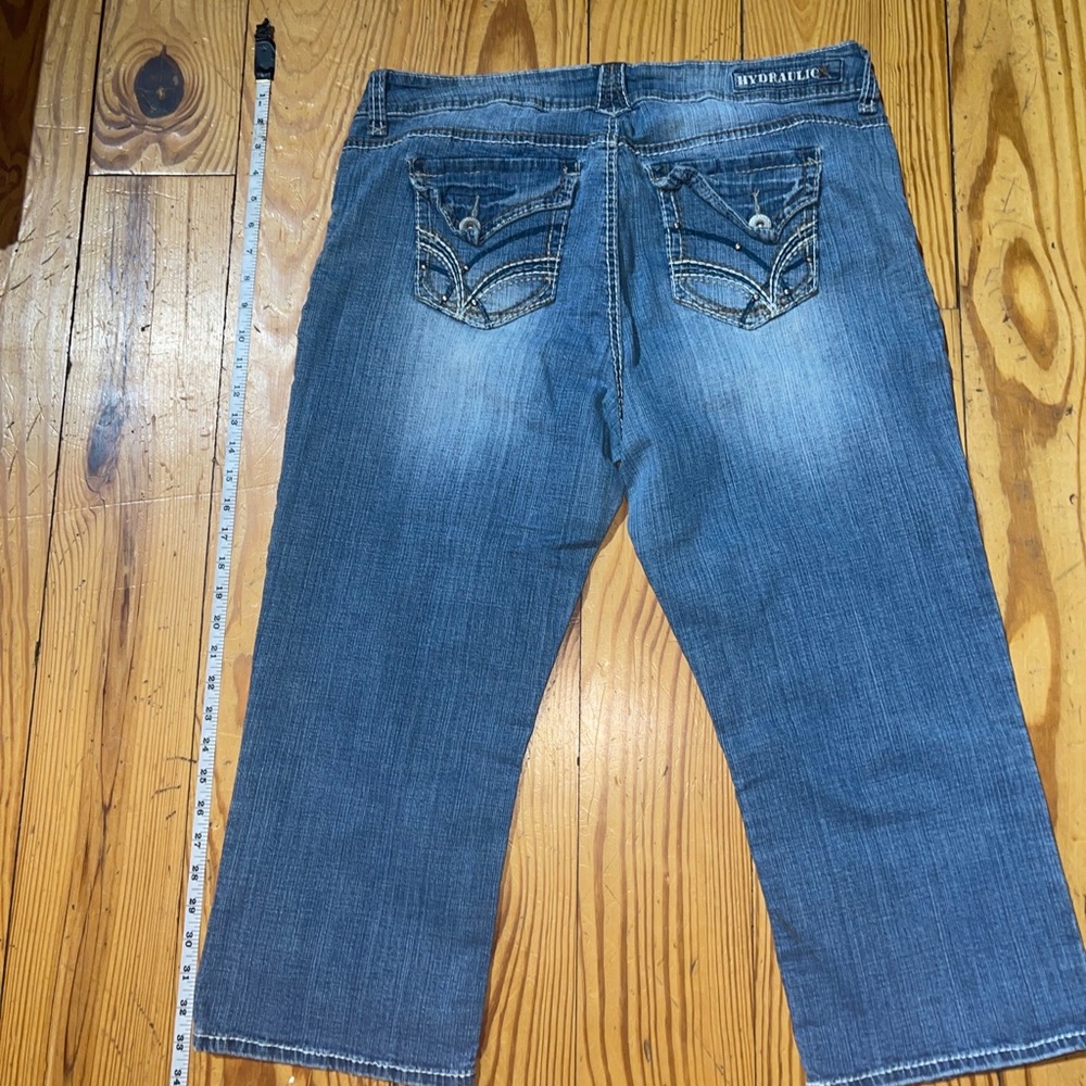 Hydraulic Lola Curvy Flap Pocket Capri Jeans Sz 18 - Picture 4 of 6